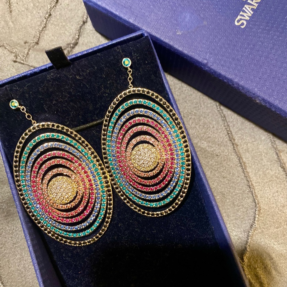 Swarovski Vibrant Oval Crystal Earrings
